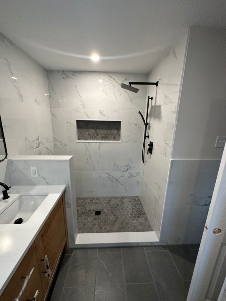 brand new walk in shower installation whitemarsh pa