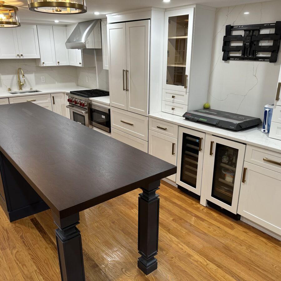 Transforming Kitchen with New Cabinets, Countertops, & Lighting Fixtures